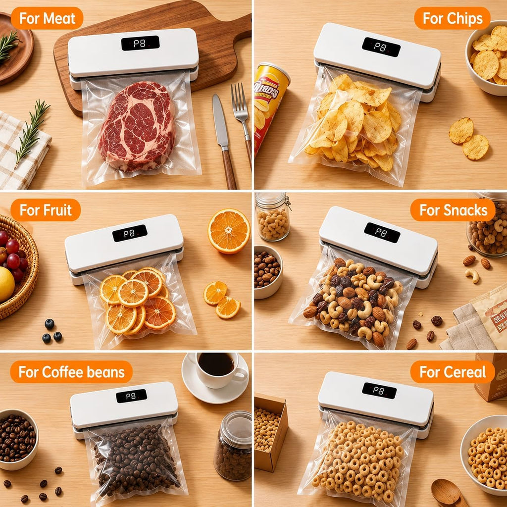 Upgrade Your Kitchen with the Mini Bag Sealer: 8 Adjustable Levels, Rechargeable & Portable for Perfectly Sealed Snacks and Food Bags!